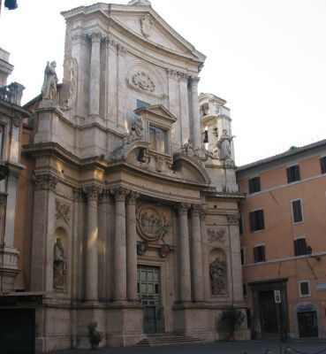 Facciata della chiesa di S. Marcello
capolavoro dell’architetto Carlo Fontana, terminata, ad esclusione delle statue, nel 1683
