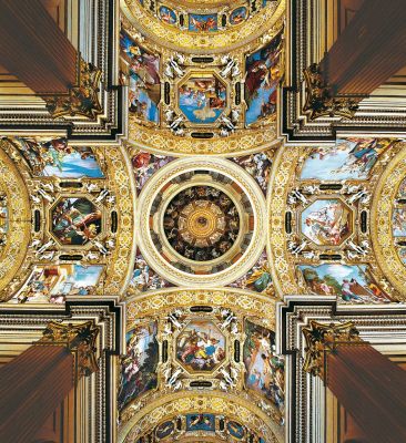 Cupola e volte stuccate e affrescate del Santuario - 1610-1648
