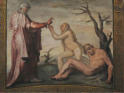 La creazione di Eva 
di Perin del Vaga (1526)
