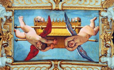 L. Spada, L'Arca dell'Alleanza, 1615
Fuori manifestando l'opera dello SPirito Santo, dentro piena di grazia
