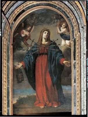La Vergine Addolorata
pala dell’altare dipinta da Pier Paolo Baldini 
