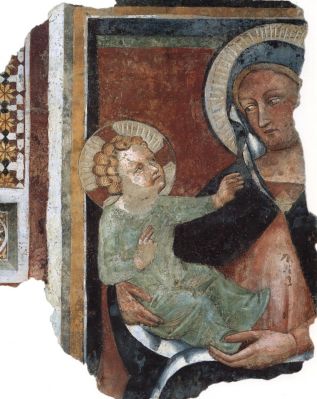 Bologna: Madonna con Bambino - sec. XIV anonimo scuola Vitale da Bologna
